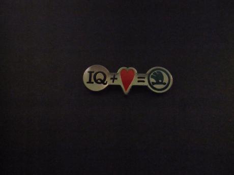 IQ +liefde = Skoda ( logo)